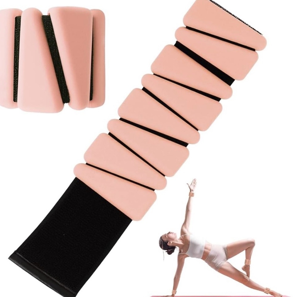 Pink and Black Wearable ankle and wrist weights